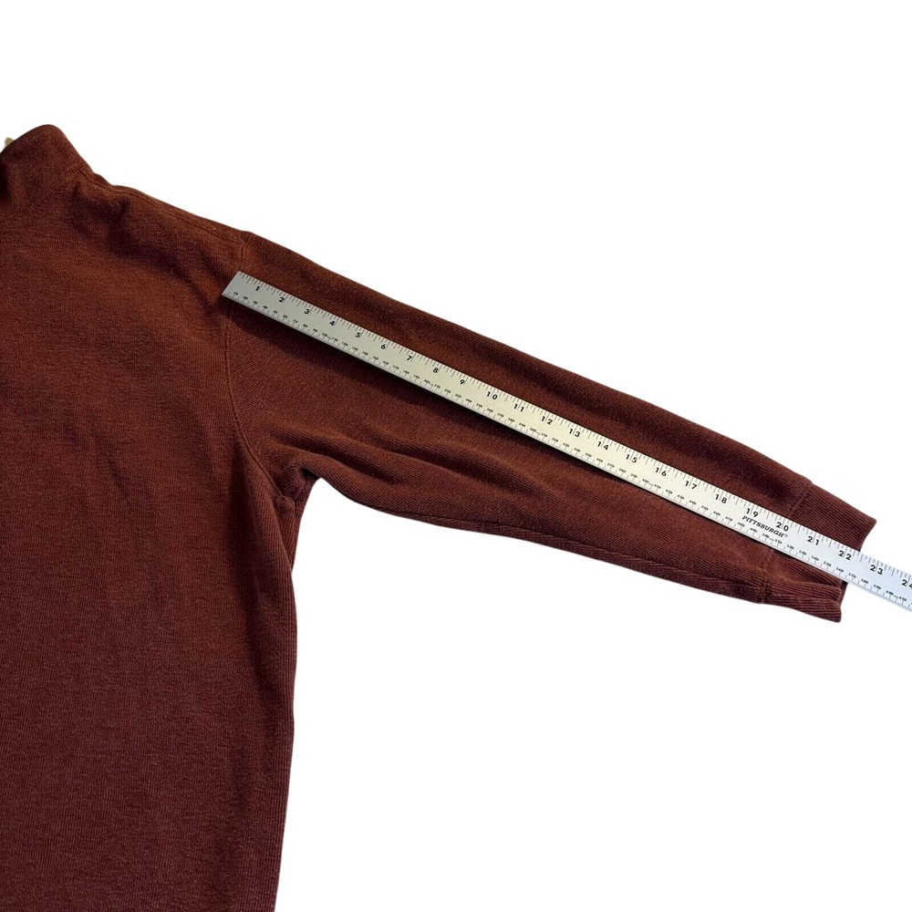 Tasso Elba Spa Mens Rust Red Dad Pullover Henley Cotton Sz XXL 1/4‎ Zip Sweater - Picture 5 of 16